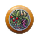 Notting Hill [NHW-713M-PHT] Wood Cabinet Knob - Tuscan Bounty - Maple - Hand-Tinted Antique Pewter Finish - 1 1/2" Dia.