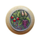Notting Hill [NHW-713N-PHT] Wood Cabinet Knob - Tuscan Bounty - Natural - Hand-Tinted Antique Pewter Finish - 1 1/2" Dia.