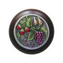 Notting Hill [NHW-713W-PHT] Wood Cabinet Knob - Tuscan Bounty - Dark Walnut - Hand-Tinted Antique Pewter Finish - 1 1/2" Dia.