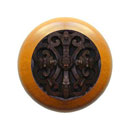 Notting Hill [NHW-776M-DB] Wood Cabinet Knob - Chateau - Maple - Dark Brass Finish - 1 1/2" Dia.