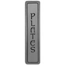 Notting Hill [NHP-306-AP] Solid Pewter Cabinet Pull Handle - Plates - Vertical Text - Antique Pewter Finish - 4" L