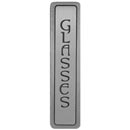 Notting Hill [NHP-307-AP] Solid Pewter Cabinet Pull Handle - Glasses - Vertical Text - Antique Pewter Finish - 4&quot; L