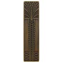 Notting Hill [NHP-322-AB] Solid Pewter Cabinet Pull Handle - Royal Palm - Vertical - Antique Brass Finish - 4" L