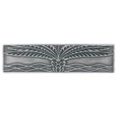 Notting Hill [NHP-323-AP] Solid Pewter Cabinet Pull Handle - Royal Palm - Horizontal - Antique Pewter Finish - 4" L