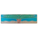 Notting Hill [NHP-323-BP-A] Solid Pewter Cabinet Pull Handle - Royal Palm - Horizontal - Brilliant Pewter Finish - Turquoise - 4&quot; L