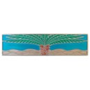 Notting Hill [NHP-323-BP-A] Solid Pewter Cabinet Pull Handle - Royal Palm - Horizontal - Brilliant Pewter Finish - Turquoise - 4&quot; L