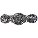 Notting Hill [NHP-602-AP] Solid Pewter Cabinet Pull Handle - Florid Leaves - Antique Pewter Finish - 4&quot; L