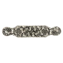 Notting Hill [NHP-604-AP] Solid Pewter Cabinet Pull Handle - Florid Leaves - Oversized - Antique Pewter Finish - 6 1/4&quot; L