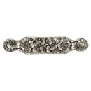 Notting Hill [NHP-604-AP] Solid Pewter Cabinet Pull Handle - Florid Leaves - Oversized - Antique Pewter Finish - 6 1/4&quot; L