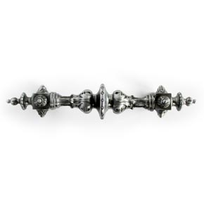 Notting Hill [NHP-606-AP] White Metal Cabinet Pull Handle - Portobello Road Plain - Oversized - Antique Pewter Finish - 6 3/8" L