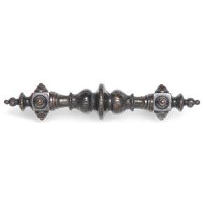 Notting Hill [NHP-606-DB] White Metal Cabinet Pull Handle - Portobello Road Plain - Oversized - Dark Brass Finish - 6 3/8" L