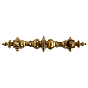 Notting Hill [NHP-606-SG] White Metal Cabinet Pull Handle - Portobello Road Plain - Oversized - 24K Satin Gold Finish - 6 3/8" L