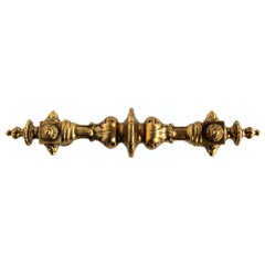 Notting Hill [NHP-606-SG] White Metal Cabinet Pull Handle - Portobello Road Plain - Oversized - 24K Satin Gold Finish - 6 3/8&quot; L