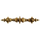 Notting Hill [NHP-606-SG] White Metal Cabinet Pull Handle - Portobello Road Plain - Oversized - 24K Satin Gold Finish - 5" C/C - 6 3/8" L