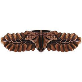 Notting Hill [NHP-607-AC] Solid Pewter Cabinet Pull Handle - Dragonfly - Antique Copper Finish - 3 7/8" L