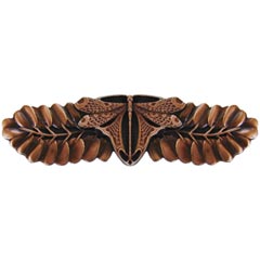 Notting Hill [NHP-607-AC] Solid Pewter Cabinet Pull Handle - Dragonfly - Antique Copper Finish - 3 7/8&quot; L