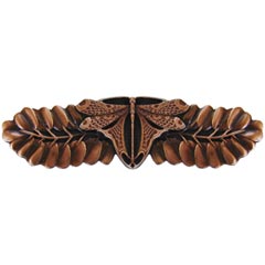 Notting Hill [NHP-607-AC] Solid Pewter Cabinet Pull Handle - Dragonfly - Antique Copper Finish - 3 7/8&quot; L