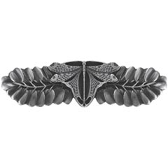 Notting Hill [NHP-607-AP] Solid Pewter Cabinet Pull Handle - Dragonfly - Antique Pewter Finish - 3 7/8&quot; L