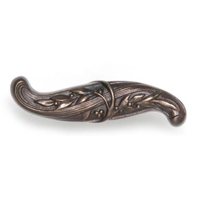 Notting Hill [NHP-609-DB] White Metal Cabinet Pull Handle - Chelsea - Dark Brass Finish - 3 5/8" L