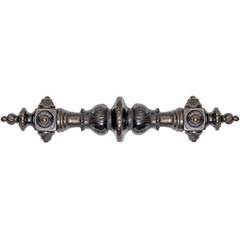 Notting Hill [NHP-610-DB] White Metal Cabinet Pull Handle - Portobello Road w/ Crystals - Oversized - Dark Brass Finish - 6 3/8&quot; L