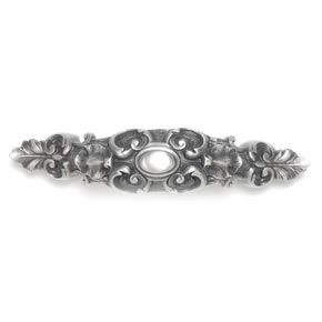 Notting Hill [NHP-611-AP] White Metal Cabinet Pull Handle - Queensway - Oversized - Antique Pewter Finish - 5 7/8" L