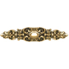 Notting Hill [NHP-611-SG] White Metal Cabinet Pull Handle - Queensway - Oversized - 24K Satin Gold Finish - 5 7/8" L