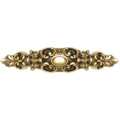 Notting Hill [NHP-611-SG] White Metal Cabinet Pull Handle - Queensway - Oversized - 24K Satin Gold Finish - 5 7/8" L