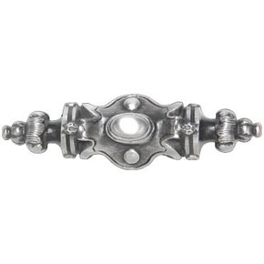Notting Hill [NHP-612-AP] White Metal Cabinet Pull Handle - Pembridge - Antique Pewter Finish - 3 5/8" L