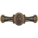 Notting Hill [NHP-613-BHT] Solid Pewter Cabinet Pull Handle - Fruit Bouquet - Hand-Tinted Antique Brass Finish - 4 1/8" L