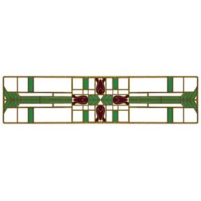 Notting Hill [NHP-617-AB-A] Solid Pewter Cabinet Pull Handle - Prairie Tulips - Antique Brass Finish - Spring Green - 3 3/4" L