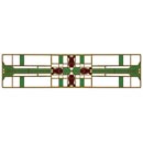Notting Hill [NHP-617-AB-A] Solid Pewter Cabinet Pull Handle - Prairie Tulips - Antique Brass Finish - Spring Green - 3 3/4" L