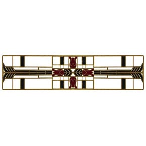Notting Hill [NHP-617-AB-C] Solid Pewter Cabinet Pull Handle - Prairie Tulips - Antique Brass Finish - Evergreen - 3 3/4" L