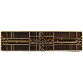 Notting Hill [NHP-617-AB] Solid Pewter Cabinet Pull Handle - Prairie Tulips - Antique Brass Finish - 3 3/4" L