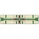 Notting Hill [NHP-617-AP-A] Solid Pewter Cabinet Pull Handle - Prairie Tulips - Antique Pewter Finish - Spring Green - 3 3/4" L