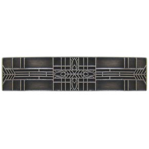 Notting Hill [NHP-617-AP] Solid Pewter Cabinet Pull Handle - Prairie Tulips - Antique Pewter Finish - 3 3/4" L