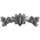 Notting Hill [NHP-620-AP] Solid Pewter Cabinet Pull Handle - Cicada on Leaves - Antique Pewter Finish - 4" L