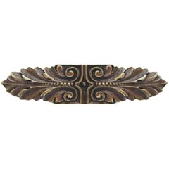 Notting Hill [NHP-625-AB] Solid Pewter Cabinet Pull Handle - Opulent Scroll - Antique Brass Finish - 3 3/4&quot; L