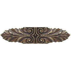 Notting Hill [NHP-625-AB] Solid Pewter Cabinet Pull Handle - Opulent Scroll - Antique Brass Finish - 3 3/4&quot; L