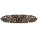Notting Hill [NHP-625-AB] Solid Pewter Cabinet Pull Handle - Opulent Scroll - Antique Brass Finish - 3 3/4" L