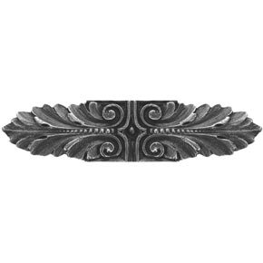Notting Hill [NHP-625-AP] Solid Pewter Cabinet Pull Handle - Opulent Scroll - Antique Pewter Finish - 3 3/4" L