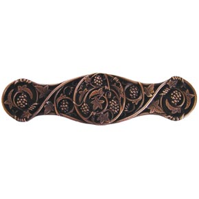 Notting Hill [NHP-629-AC] Solid Pewter Cabinet Pull Handle - Grapevines - Antique Copper Finish - 4" L