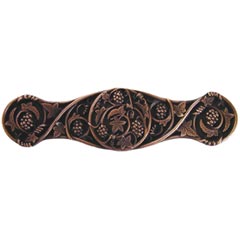 Notting Hill [NHP-629-AC] Solid Pewter Cabinet Pull Handle - Grapevines - Antique Copper Finish - 4" L