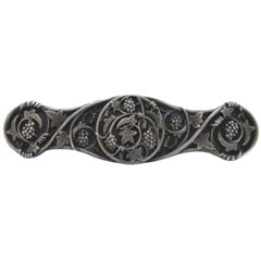 Notting Hill [NHP-629-AP] Solid Pewter Cabinet Pull Handle - Grapevines - Antique Pewter Finish - 4&quot; L