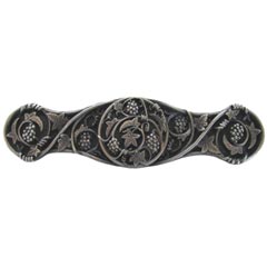 Notting Hill [NHP-629-AP] Solid Pewter Cabinet Pull Handle - Grapevines - Antique Pewter Finish - 4" L