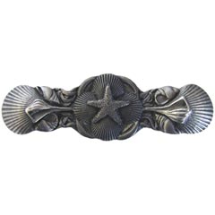 Notting Hill [NHP-634-AP] Solid Pewter Cabinet Pull Handle - Seaside Collage - Antique Pewter Finish - 4" L