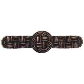 Notting Hill [NHP-639-AC] Solid Pewter Cabinet Pull Handle - Classic Weave - Antique Copper Finish - 4 1/8" L