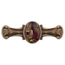 Notting Hill [NHP-640-BHT] Solid Pewter Cabinet Pull Handle - Best Cellar Wine - Hand-Tinted Antique Brass Finish - 4" L