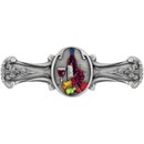 Notting Hill [NHP-640-PHT] Solid Pewter Cabinet Pull Handle - Best Cellar Wine - Hand-Tinted Antique Pewter Finish - 4" L