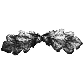 Notting Hill [NHP-644-AP] Solid Pewter Cabinet Pull Handle - Oak Leaf - Antique Pewter Finish - 4" L