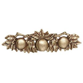 Notting Hill [NHP-654-AB] Solid Pewter Cabinet Pull Handle - Georgia Peach - Antique Brass Finish - 5" L